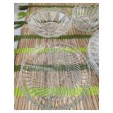 Depression Glass4 Plates, pickle tray, 3 Bowls
