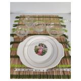 Vintage Plate and Glass Bowls