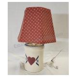 Country heart desk lamp