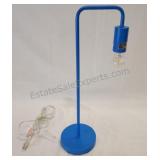 Blue metal desk lamp