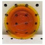 Morgan Dollar Amberina Pressed Glass Cup Plate