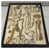 Display Case W/ Watches, Necklaces & More