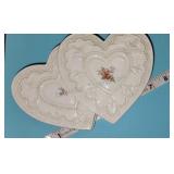 Double heart jewelry/trinket box