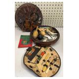 Basket of Buttons Sewing Needles & Scissors