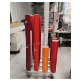 Rolling Rack of Rolls of Vinyl