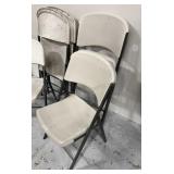 5 Plastic Folding Chairs