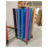 Rolling Rack of Rolls of Vinyl