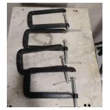 (4)  8in Deep C Clamps