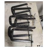 (6)  8in Deep C Clamps