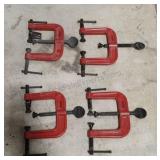 (4) Tool Shop 3 way Edge Clamps