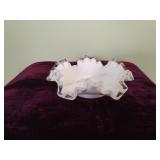 Fenton Silver Crest White Scalloped Bowl