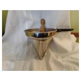 Vintage Cone Strainer with Wooden Pestle