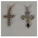 Small 14k & 925 Cross Charms