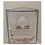 Vintage Framed Textile Art