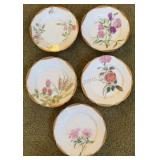 6 inch Hand Painted Plates J.P.L.
