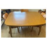 MCM Laminate Dining Table W/ 3 as-is Chairs