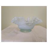 Fenton Light Blue Opalascent Basket Weave Bowl