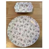 Tuscan Bone China Rosalie Pattern Plate & Dish