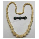 Pin & Beaded Necklace