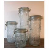 Pressed Glass Canister Set