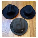 3 Mens Felt Hats
