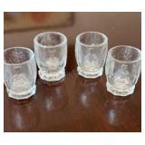 Early Pressed Glass Toy Tumblers Nursery Rhyme