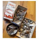 Collection of Rocks & Broken Poss Native Pottery
