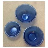 Blue Pyrex Mixing Bowls Nesting