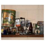 Shelf Lot Bottles, Meat Grinder & More