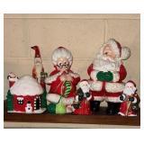 Shelf Lot Ceramic Christmas Decor