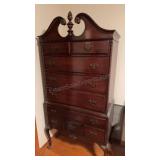Mahogany High Boy Dresser