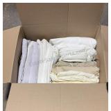 Box of Towels & Bed Linens