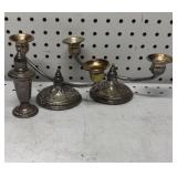 Weighted Sterling Shaker & Candle Holders
