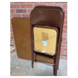 Card Table & 2 folding chairs