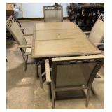 Aluminum Patio Set Tiled Table Top 40x64