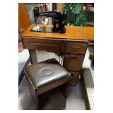 Singer Sewing Machine & Bench