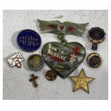 War Pins, American Legion & Cross Pins