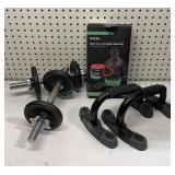 Pushup Handles, Dumbbells & Resistance Bands