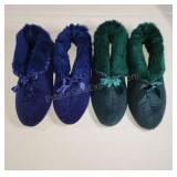 2 Pair Slippers By DearfoamsSize 8-9Navy &