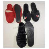 3 Pair SlippersSize Medium WideRed Isotoner,