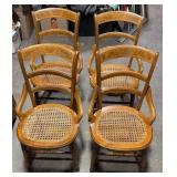 Eastlake Style Cane Bottom Chairs Set of 4