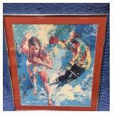 24x27.5 LeRoy Neiman Olympic Skier & Runner