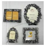 4 pewter type frames