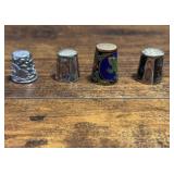 Pewter, MOP & Cloisonne Thimbles