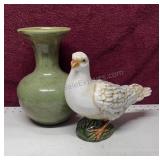 Ceramic Vase & Dove