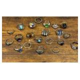 Group of rings Assorted sizes