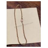 14kt Gold Bracelet 7.25 inches, 2.7 grams