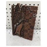 Antique Batik Stamp 5x7 aprox