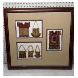 Framed South American Mini Textiles 22x25