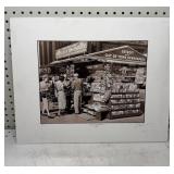 Matted Detroit News Stand Photo 16x20 overall